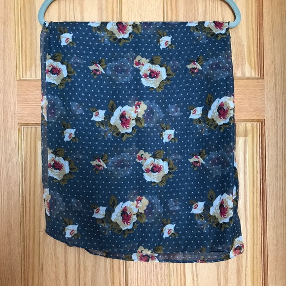 Charming Charlie Scarf Polka Dot Floral - Picture 2 of 2